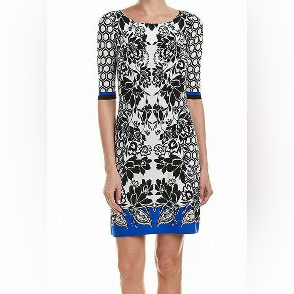 💙 NWT! Eliza J Floral Honeycomb Dress